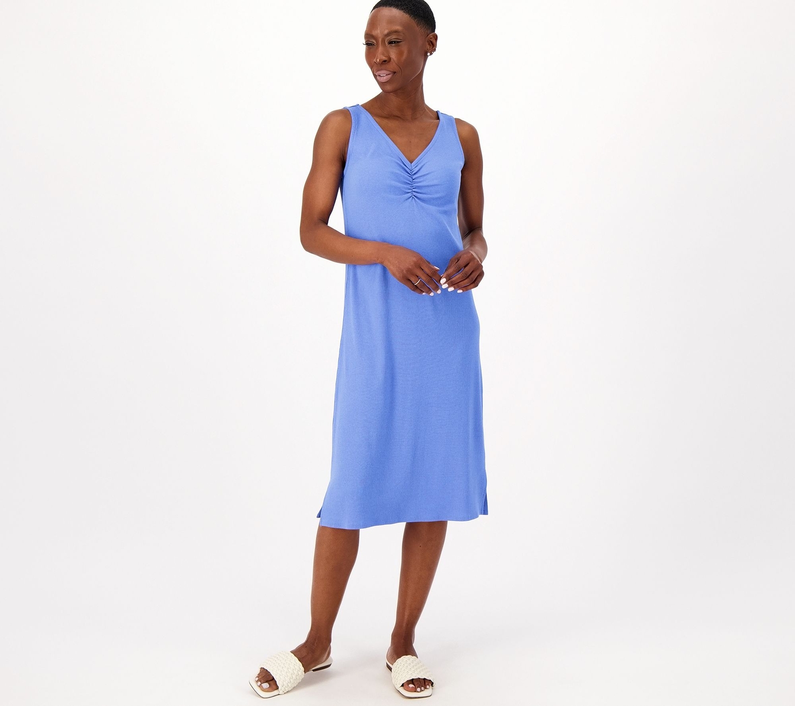 Anybody Cozy Knit Rib Tank Dress Marina XS New