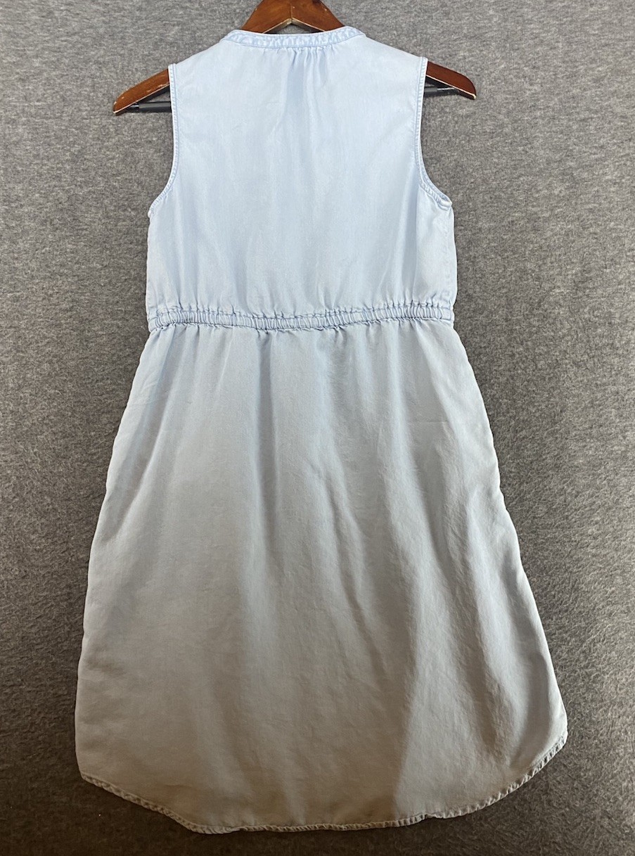 Time and Tru Sleeveless Button-Up Chambray Dress Size Small (4-6) SEE PICS