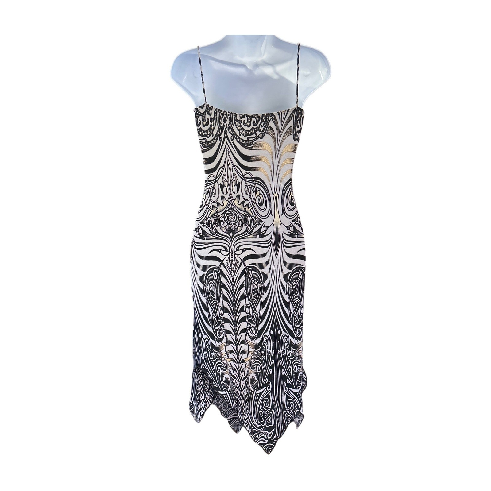 Y2K Evolution Not Revolution Midi Dress Whimsigoth Cyber Asymmetrical Hem Grunge