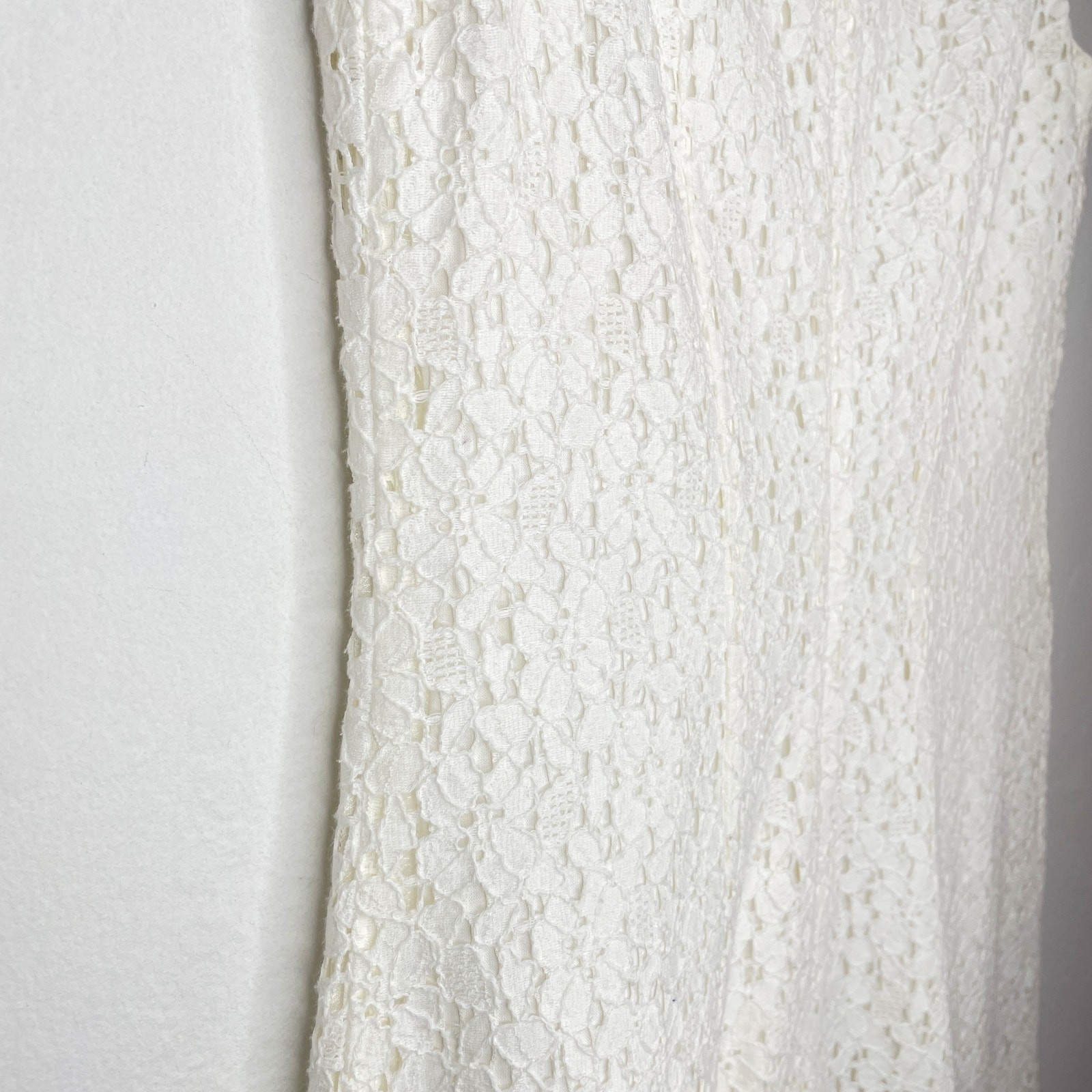 Cacharel Sleeveless Floral Embroidered Lace Crochet Mini Sheath Dress 6