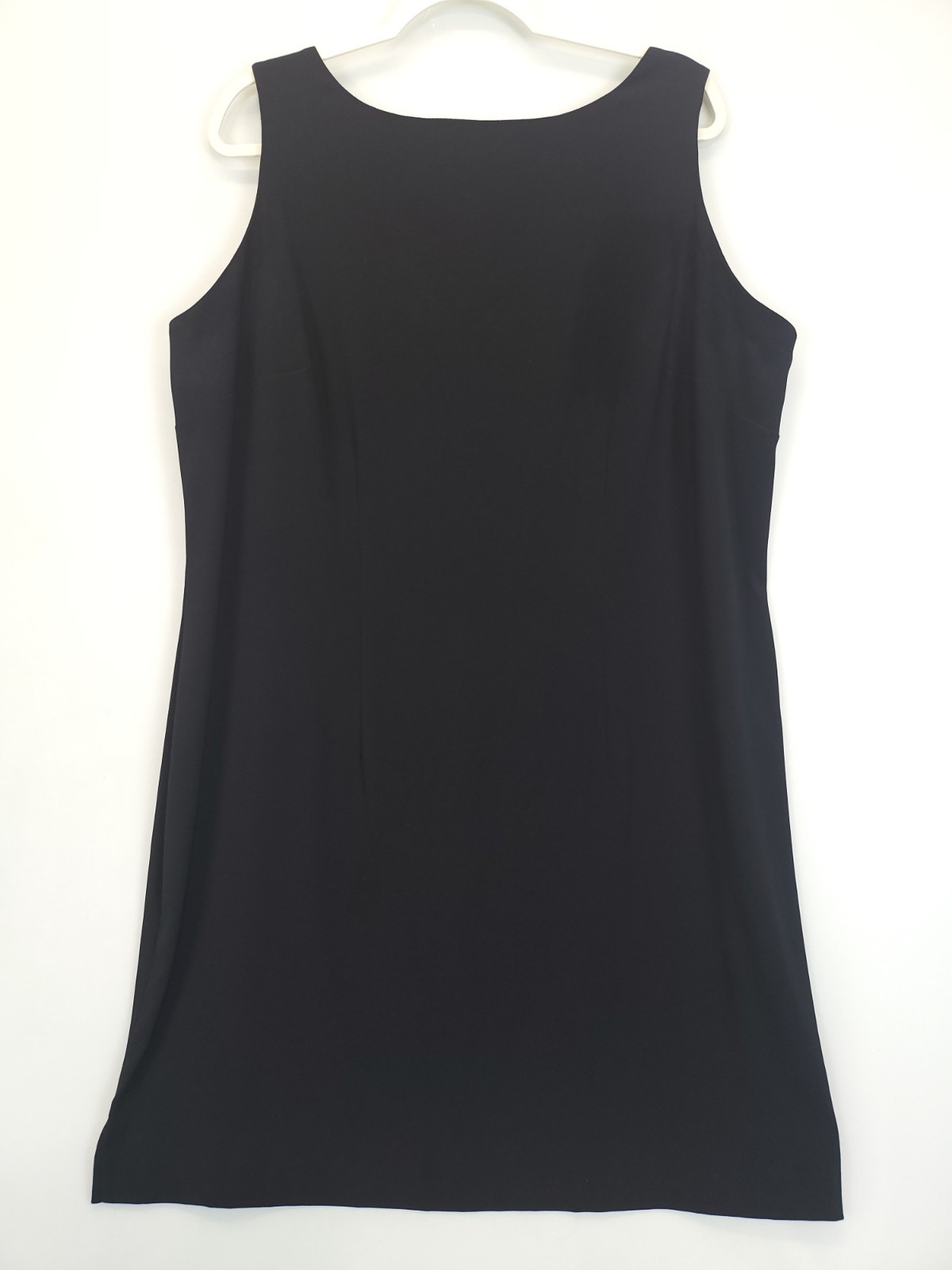 Amanda Smith Black Shift Dress Sleeveless Zip Women 18W Office Staple Layering