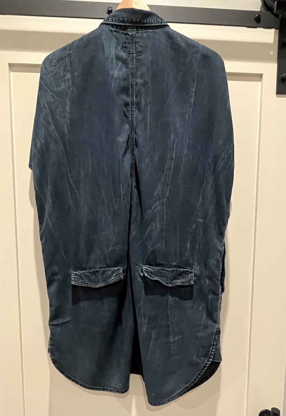 👕 Current/Elliott Distressed Denim Button Front Shirt / Dress – Women’s 3