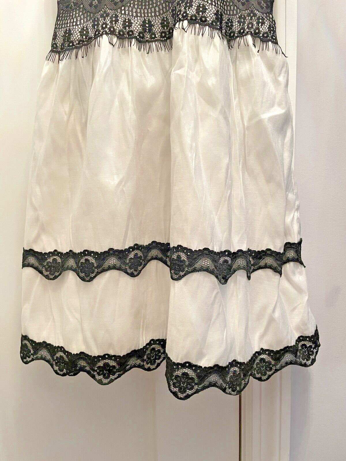 SUMMERS COMING! NWT Grass Collection White/Black Strappy Dress Jr Sz M $59 Ret