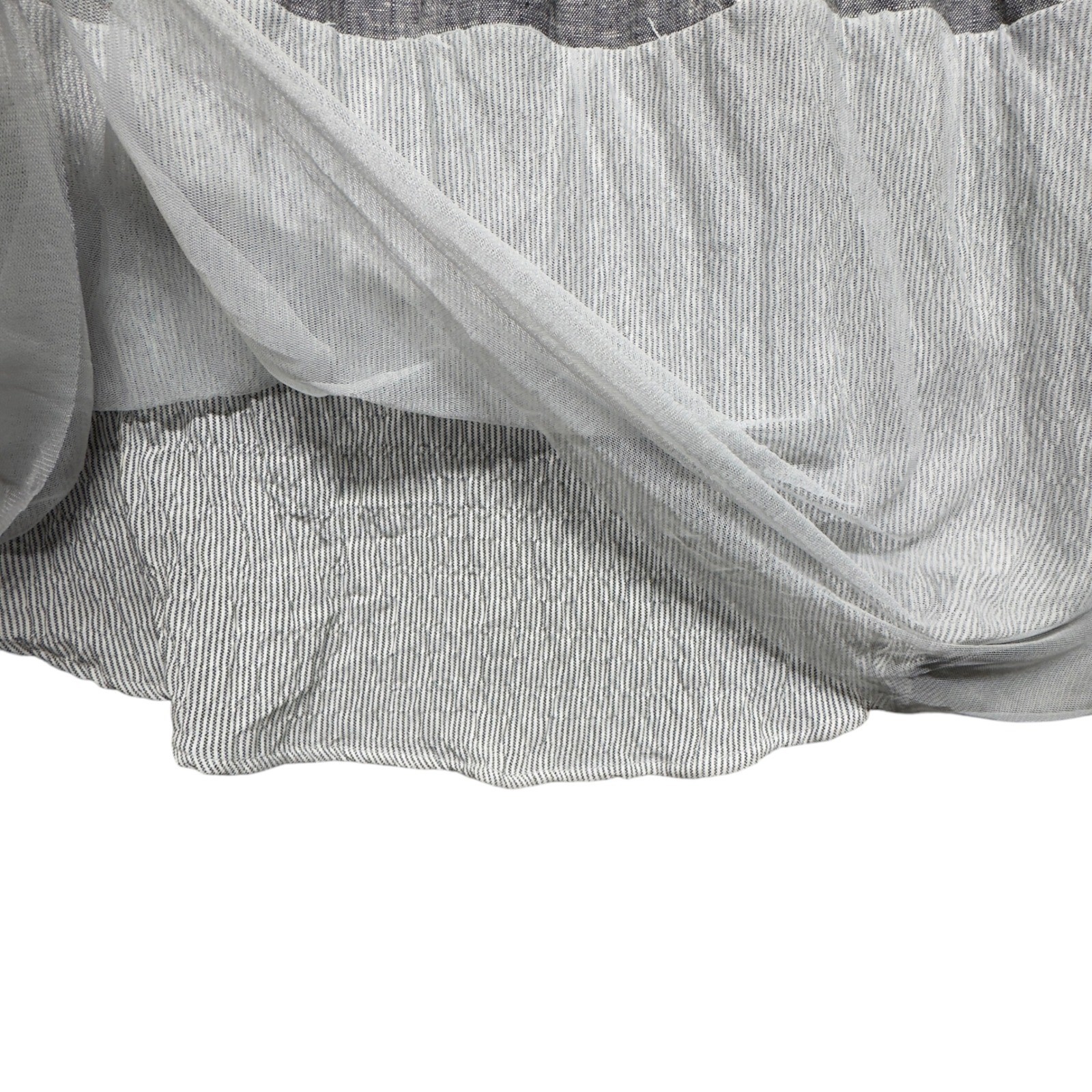 Gershon Bram Bottle Dress Linen Blend Gray Large Layered Colorblock Lagenlook