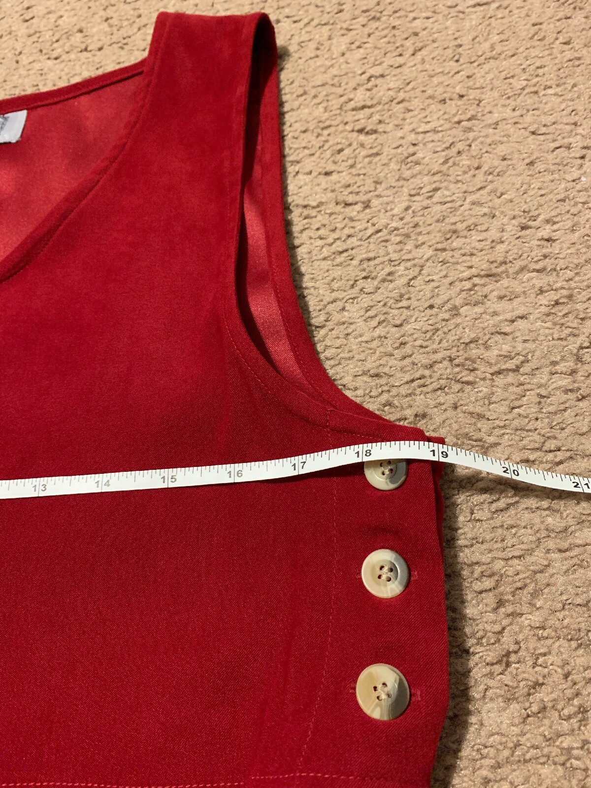 Jane Ashley Dress Size M Burgundy 90’s Style
