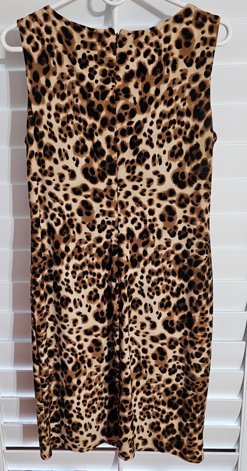 Jones New York Leopard Print Dress Size 10 95% Polyester 5% Spandex