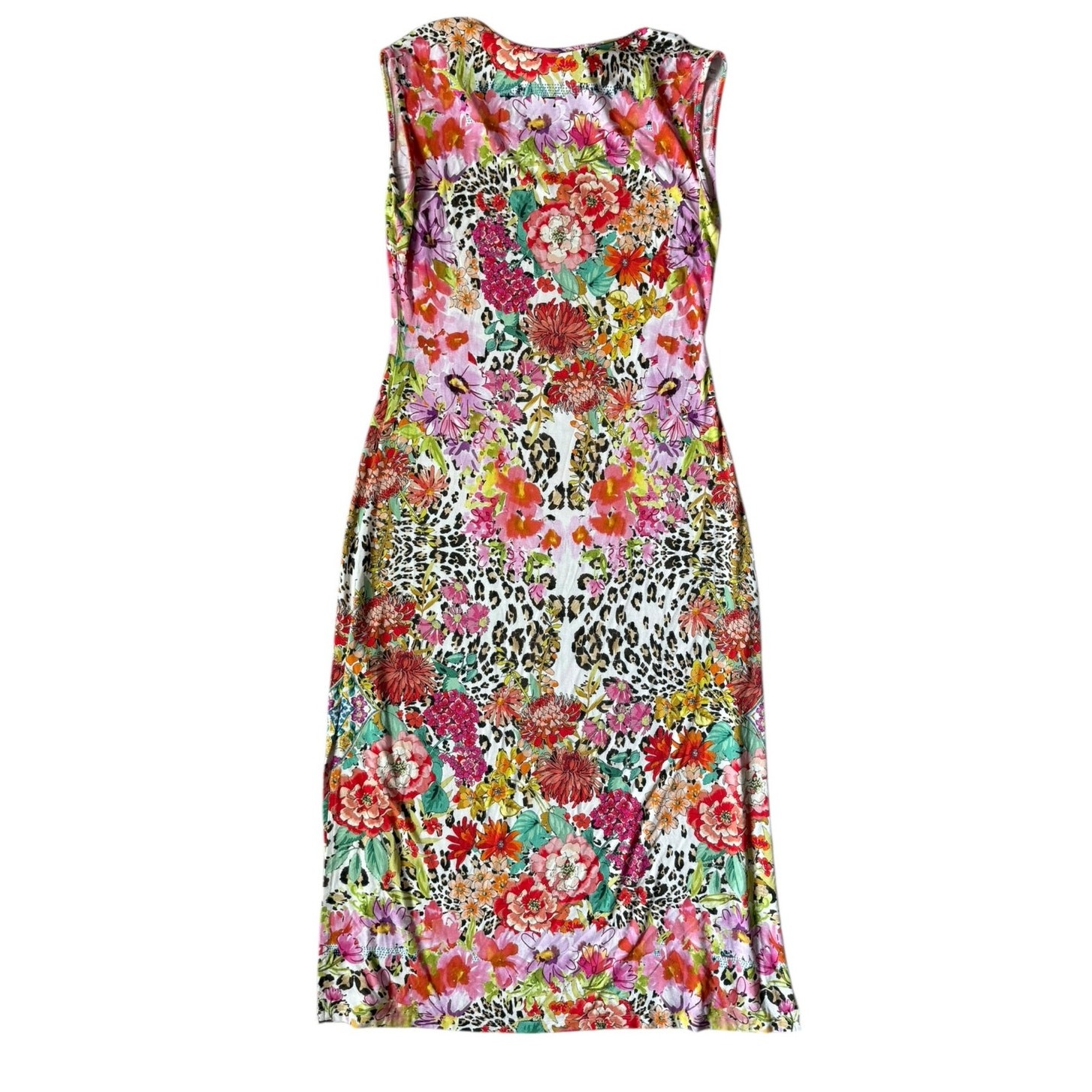 Johnny Was Bamboo Wild Garden High Slit Knit Dress Multicolor Size XS