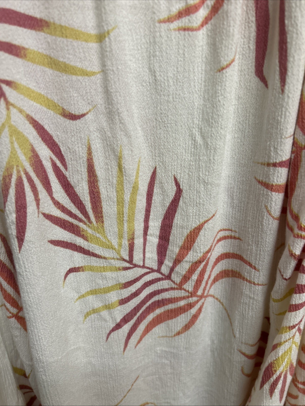 Lagaci Tropical Palms Mini Cover-up White Multicolor S Strappy V-Neck Pockets