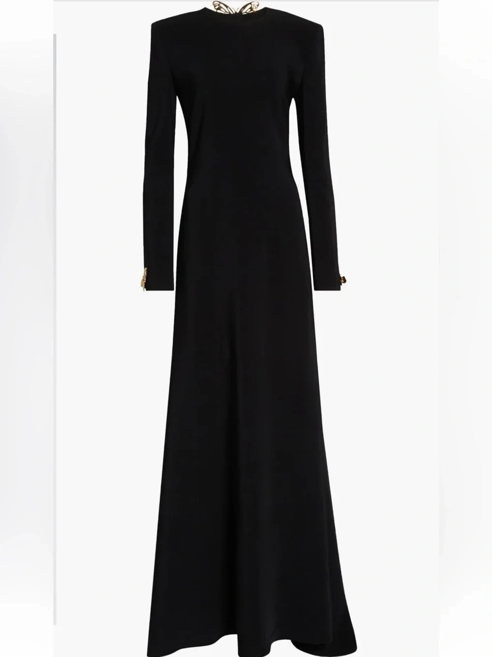 Oscar de la Renta Butterfly Detail Long Sleeve Open Back Gown, NWT, 10, 2950 $