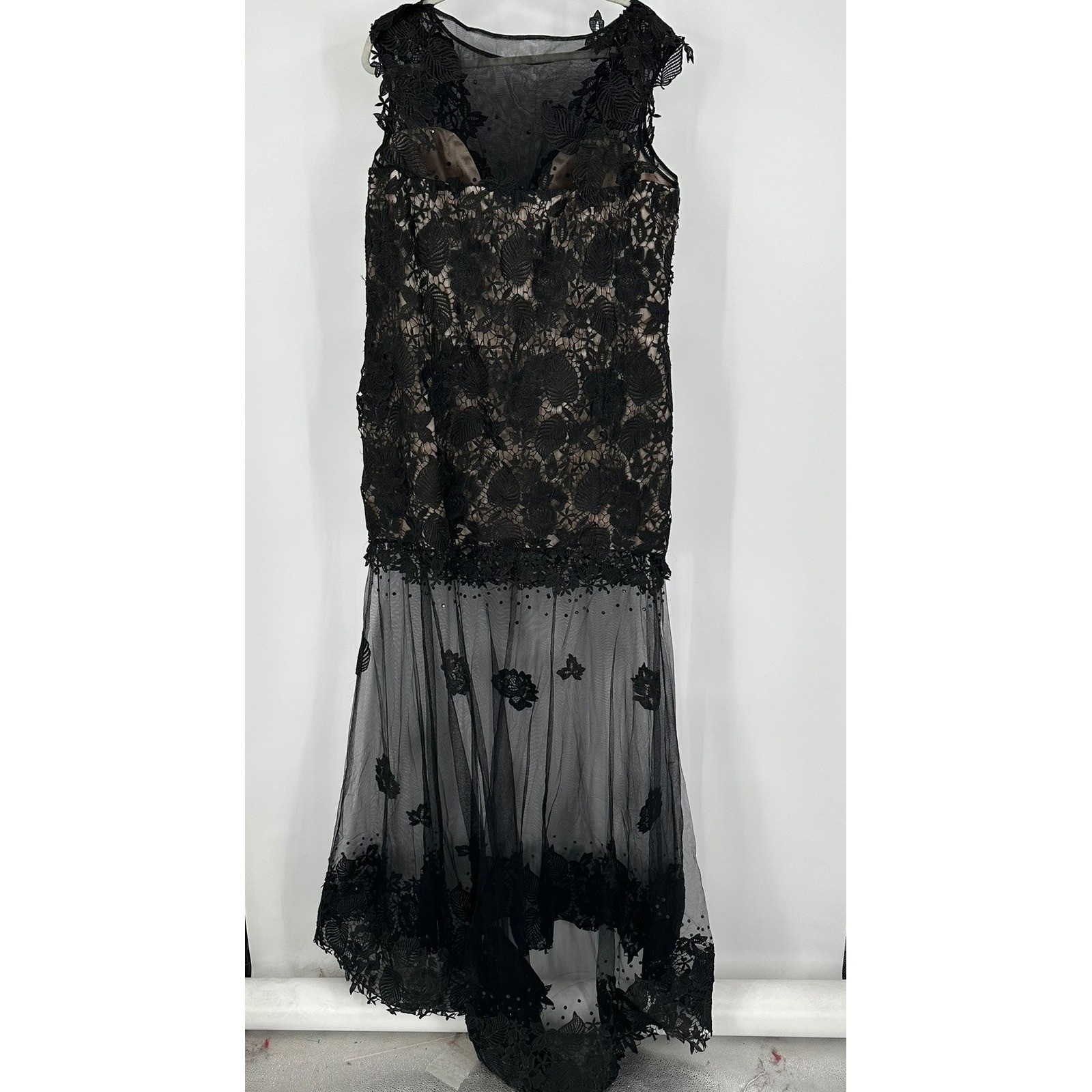 Partytime Womens Cottage Noir Vintage Lace Dress Size 24 Gothic Romantic Sheer