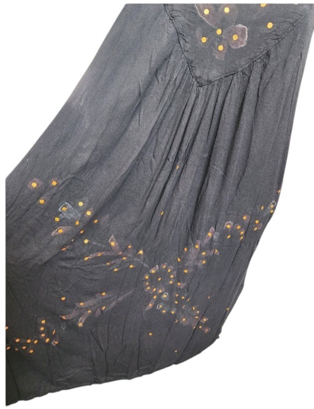 Just Love Boho Hippie Black Embellished Dress OS Black