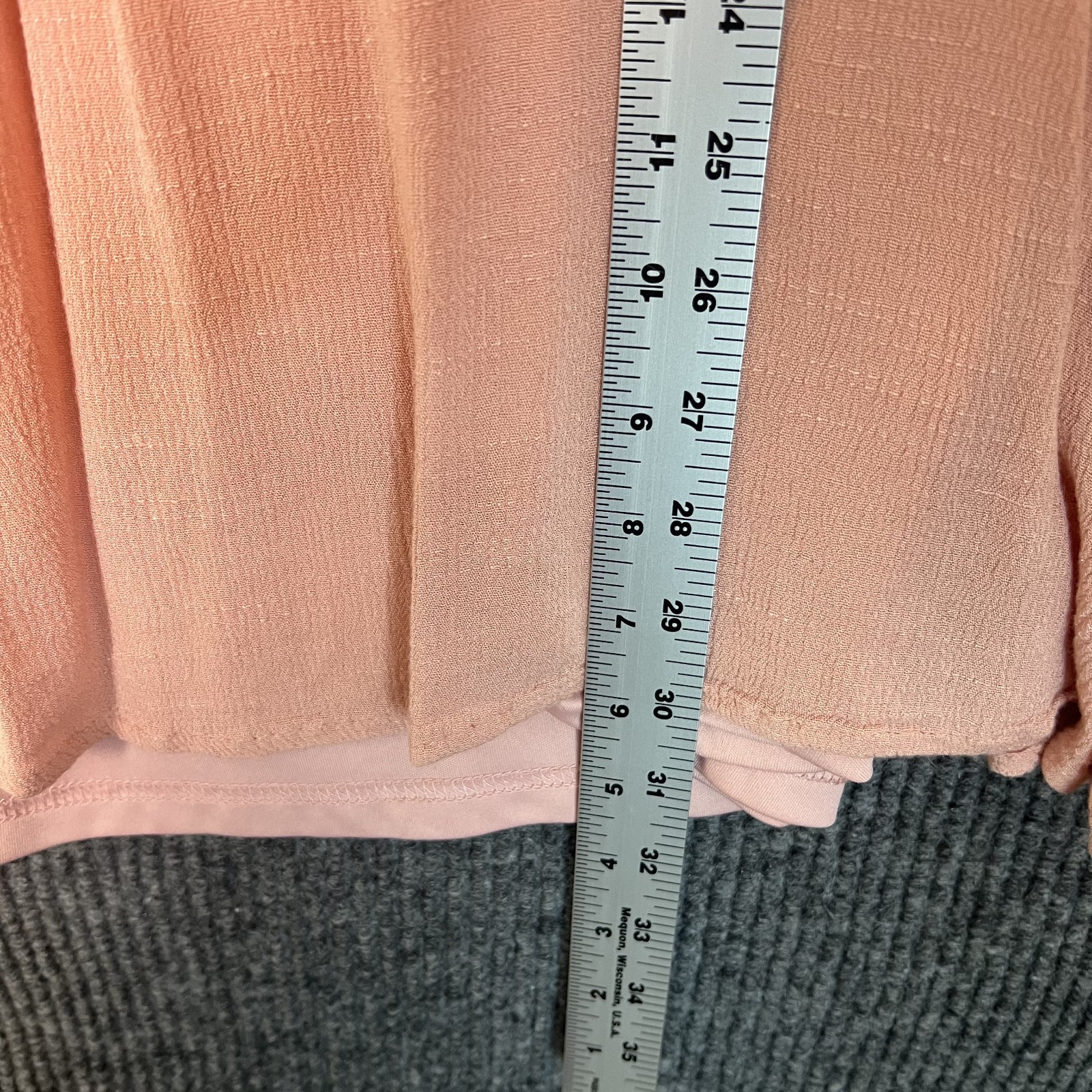 Womens Crinkle Crotchet Shift Dress Medium Pink Cream Bohemian Romantic Dainty