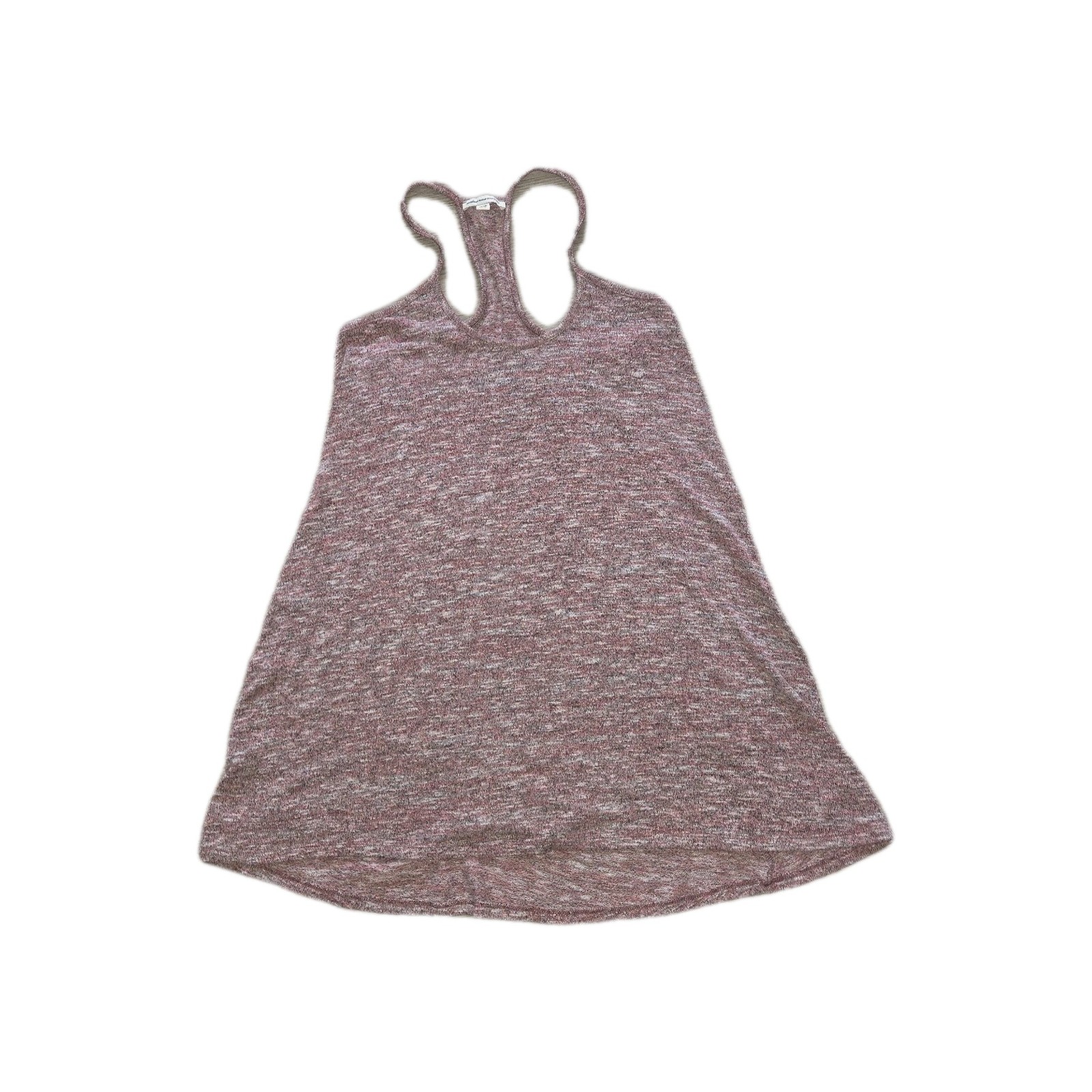 American Eagle Knit Racer Back Sundress Womens XS Spaghetti Straps Pink Grey