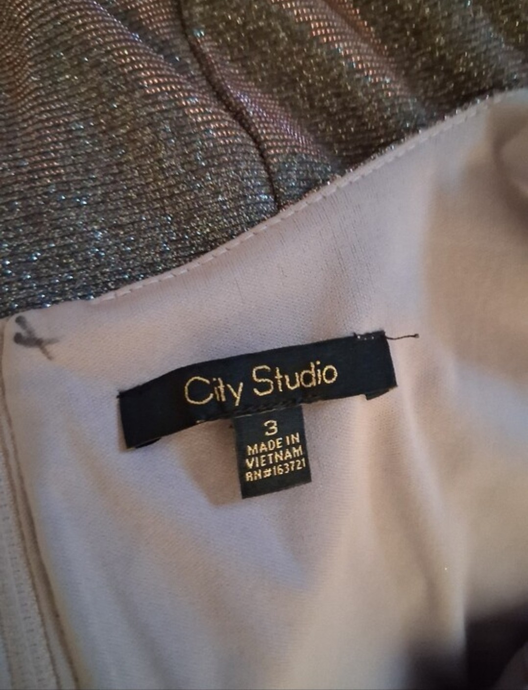 City Studio Lavender Sparkly Dress