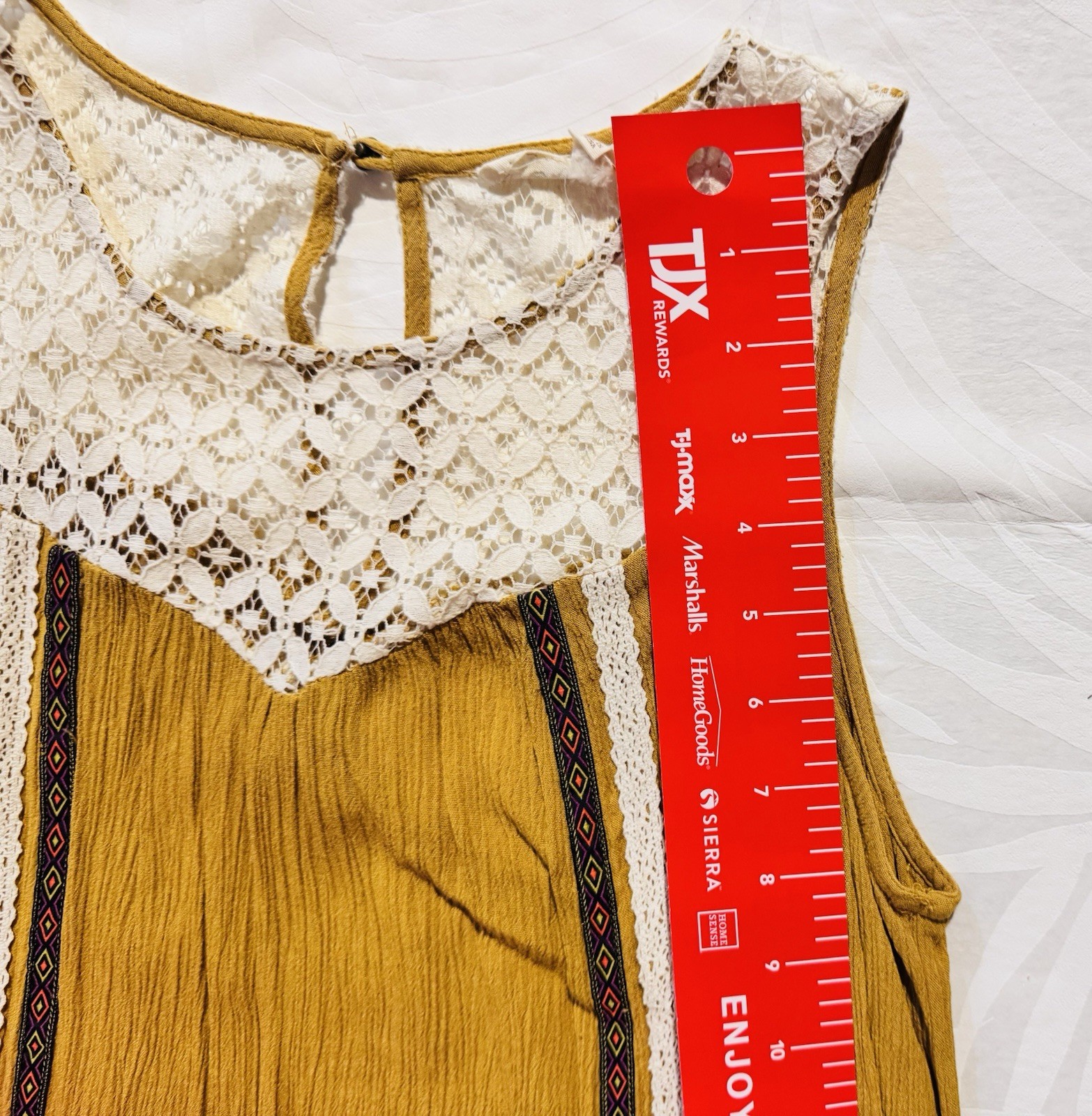Rewind/Retro Boho Lace – Med-Halter Tunic Mini Dress Spring Elegance