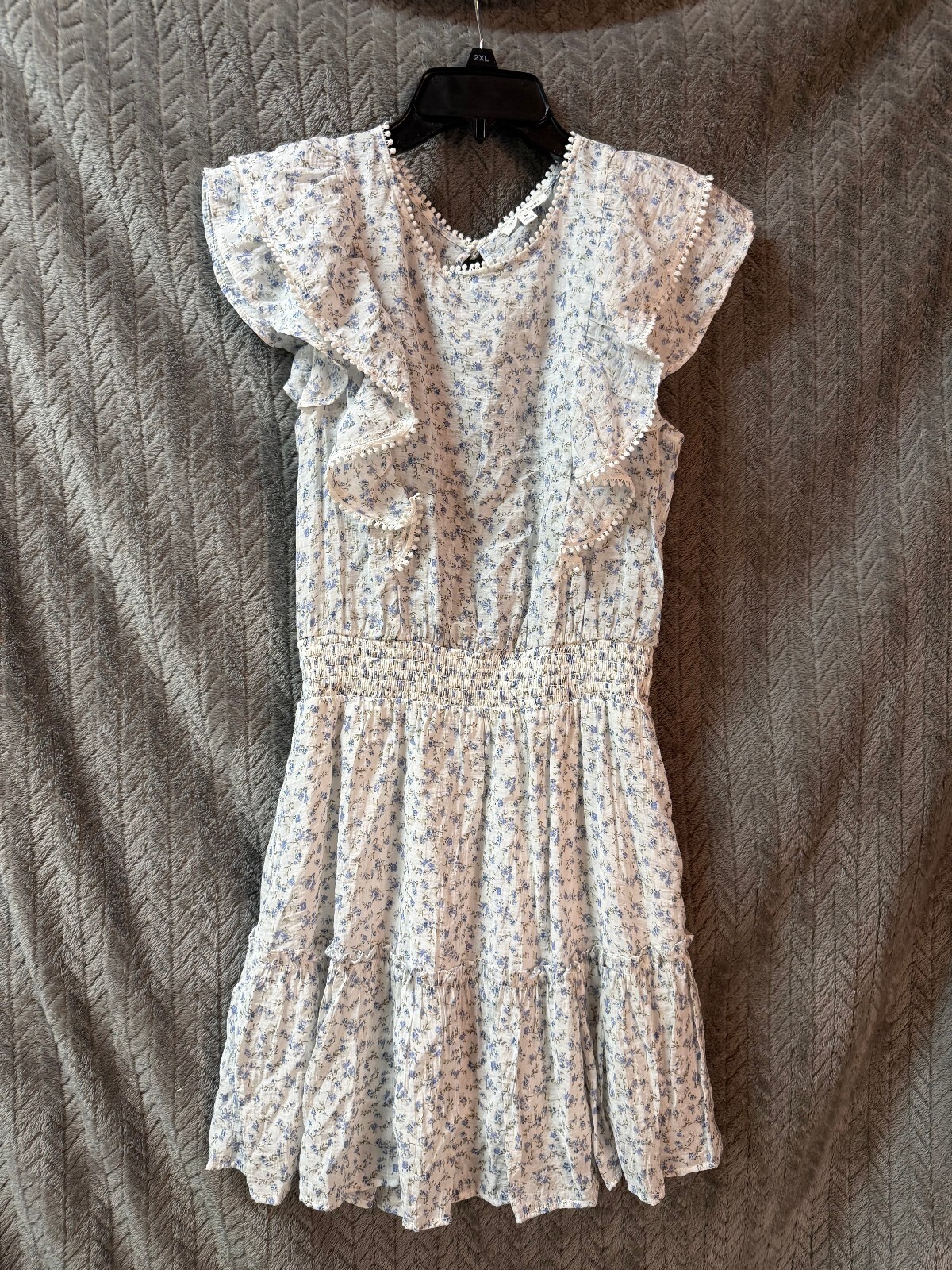 blu pepper Medium Floral Ruffle Dress