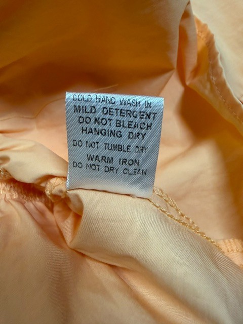 Olivaceous Light Orange Puff Sleeve Sweetheart Neckline Babydoll Dress Size S