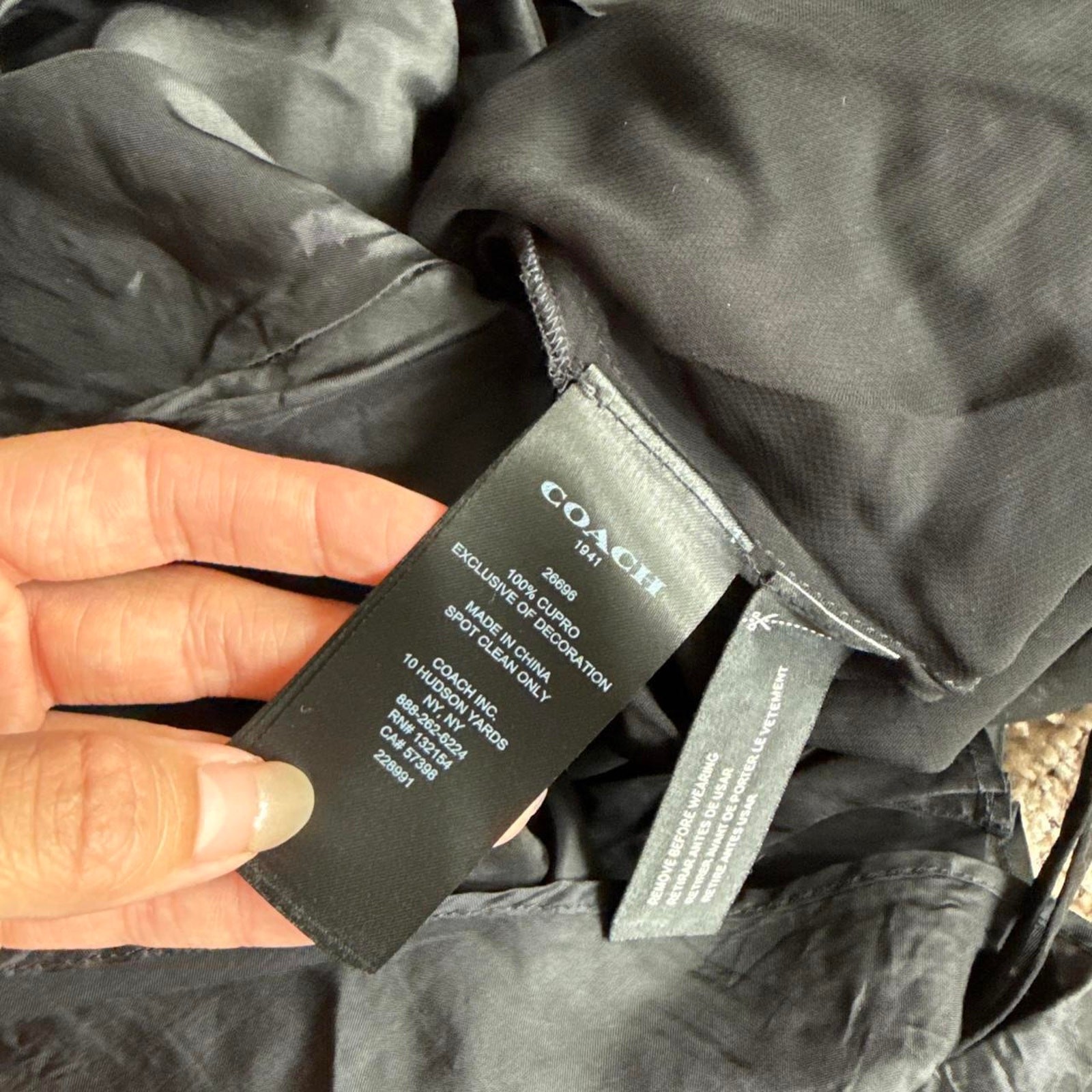 Coach black sheer dress