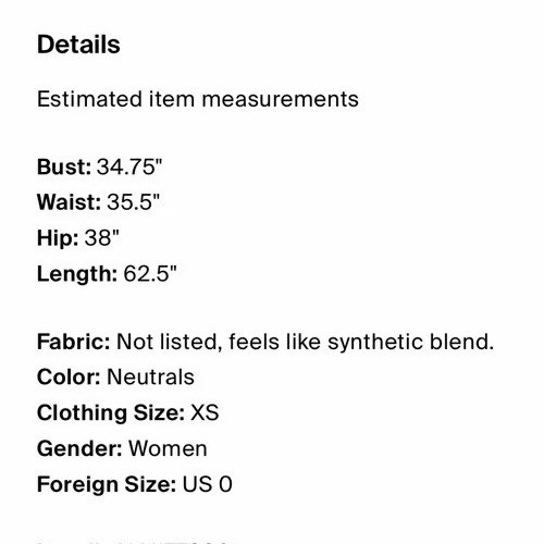Alexander Wang Long Dress Crew Neck Evening Gown Neutral Mesh XS US 0 Synthetic
