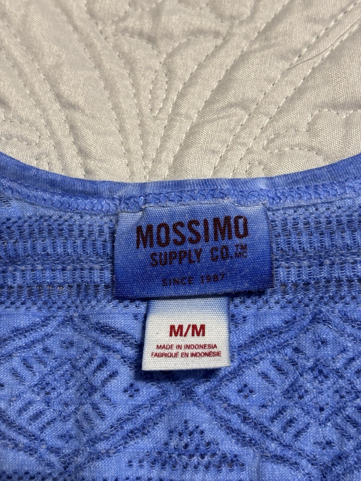 Mossimo Supply Co.Y2KBlue Solid Knit Cotton Lace Tank Scoop Neck Shift Dress M/M