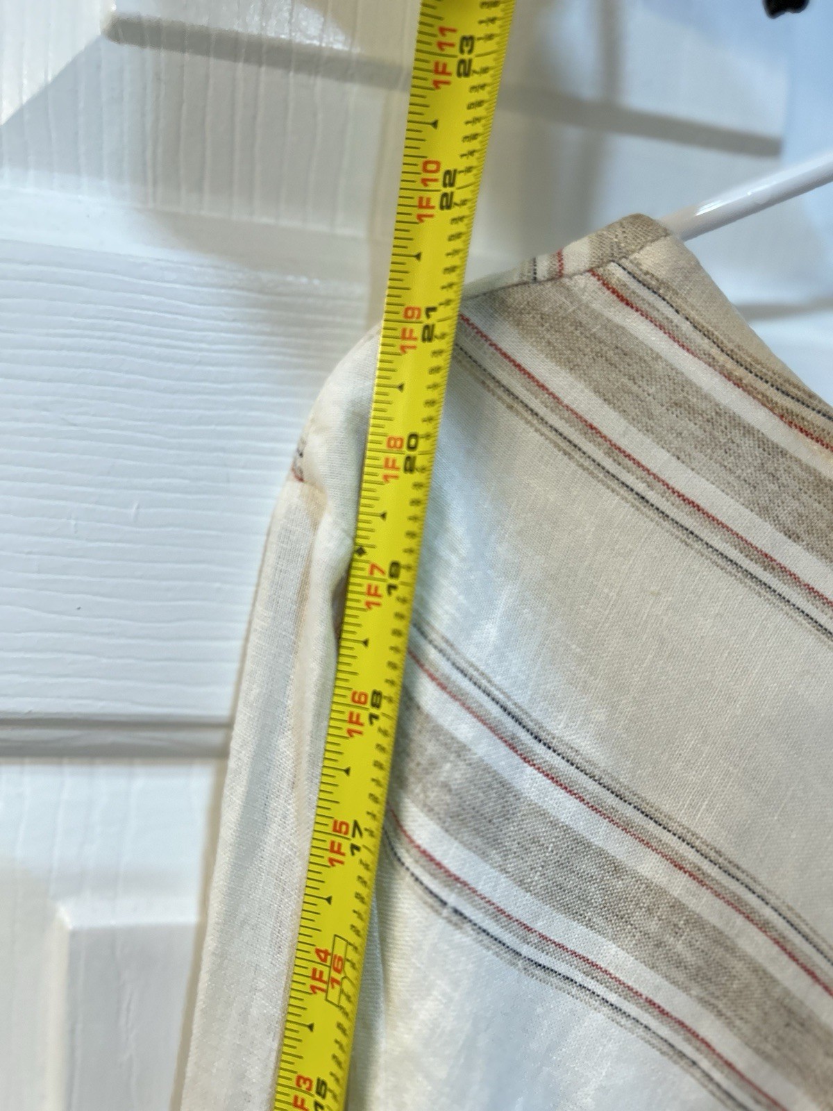NWT Soft Surroundings Equinox Striped Linen Infused Dress XL Lagenlook Boho