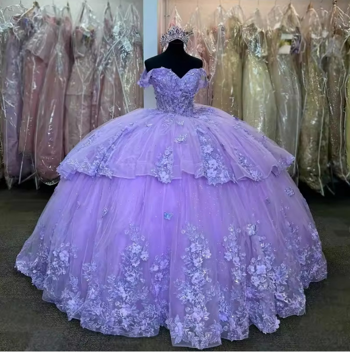 Lilac Quinceanera Dresses Princess Sweet 15 Years Girl Birthday Party Dresses