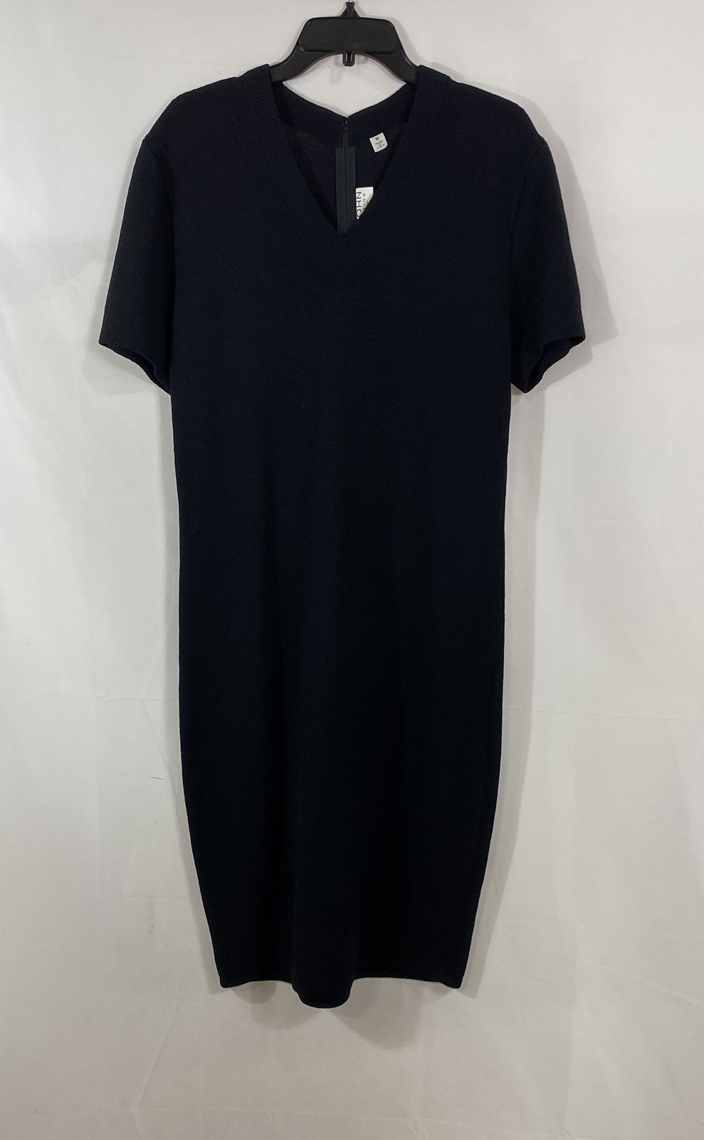 St. John Collection Women’s Black V-Neck Short Sleeve Santana Knit Dress Sz 10