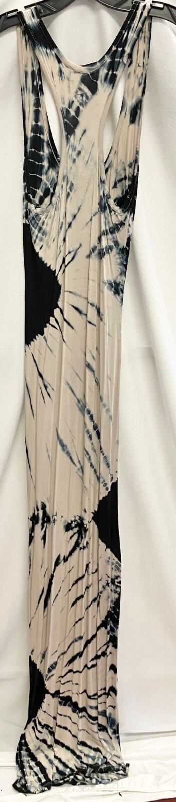 FELICITY & COCO Tie Dye Jersey Ruched Slit Racerback Tank Top Maxi Dress S = 4/6