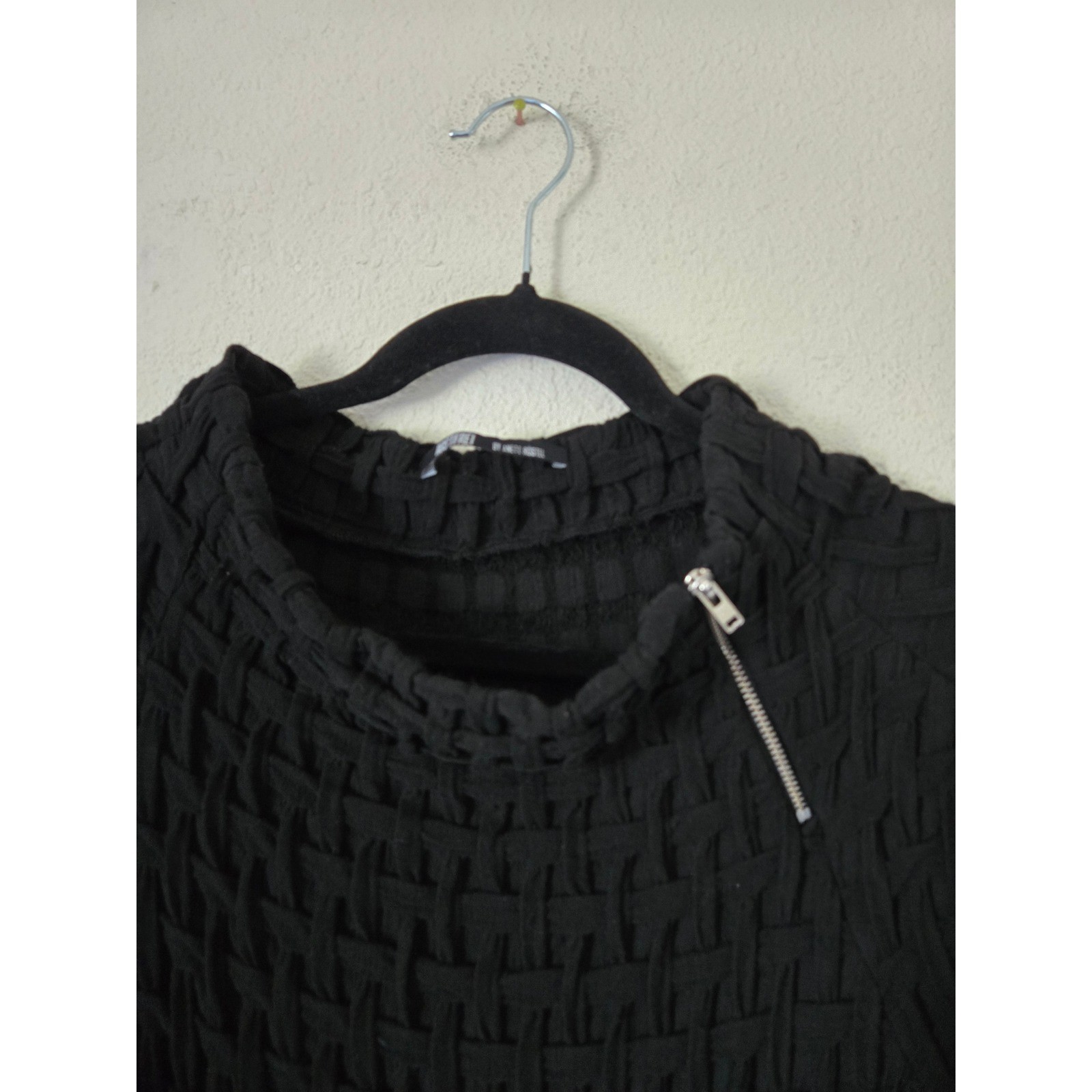 Rostfrei Anett Rostel Black Textured Dress Avant Garde Art To Wear Lagenlook