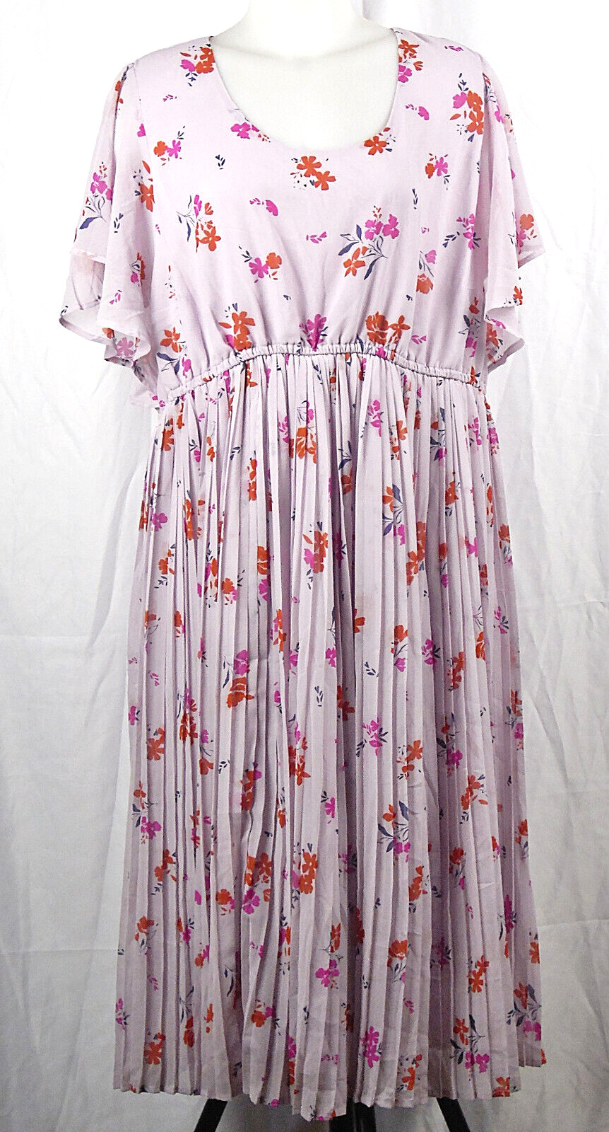 NEW Isabel Maternity by Ingrid & Isabel Pink Floral Accordion Pleat Dress XXL