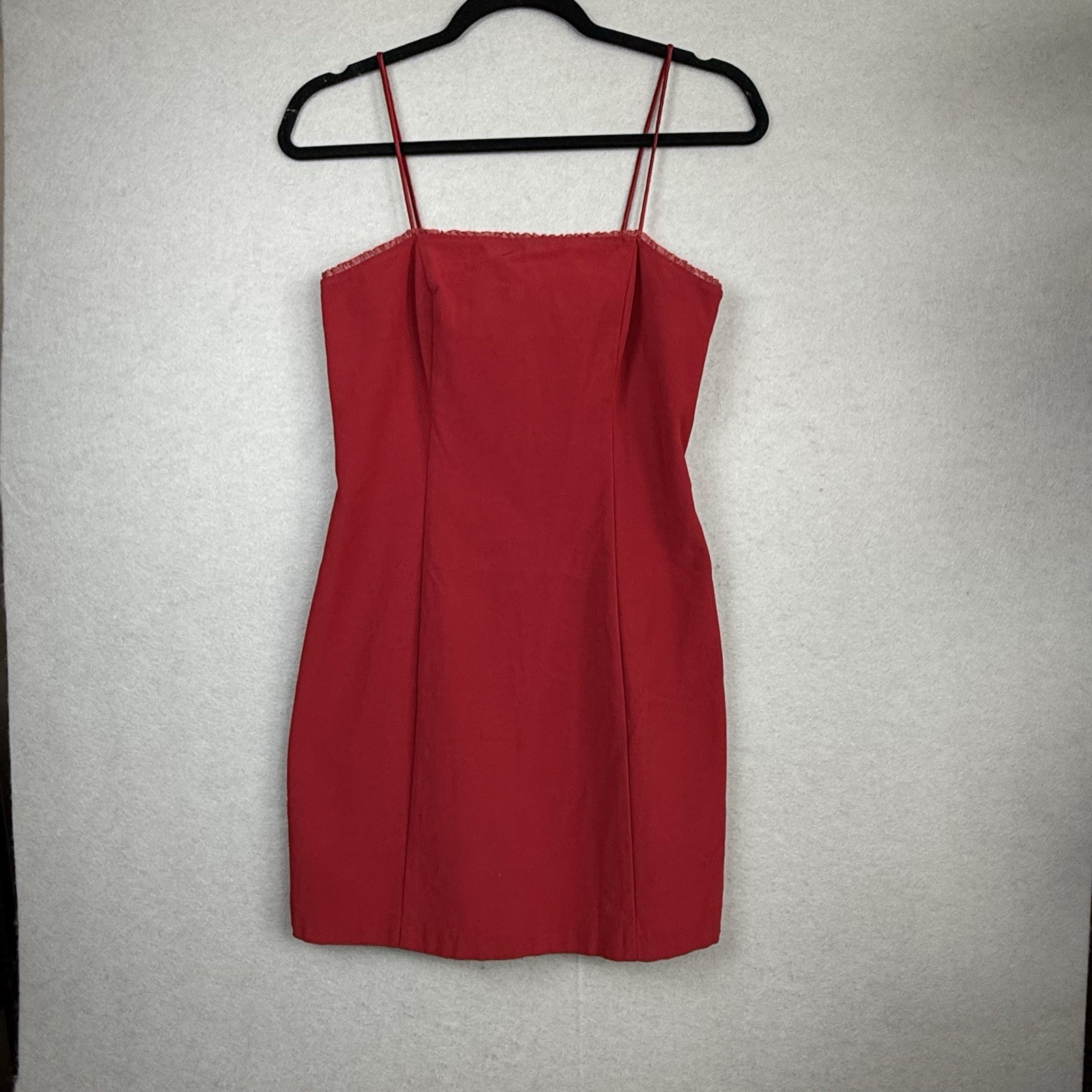 Vtg Maria Bianca Nero Dress Womens Red Bodycon Cocktail Sz M Prom Hoco Clubwear