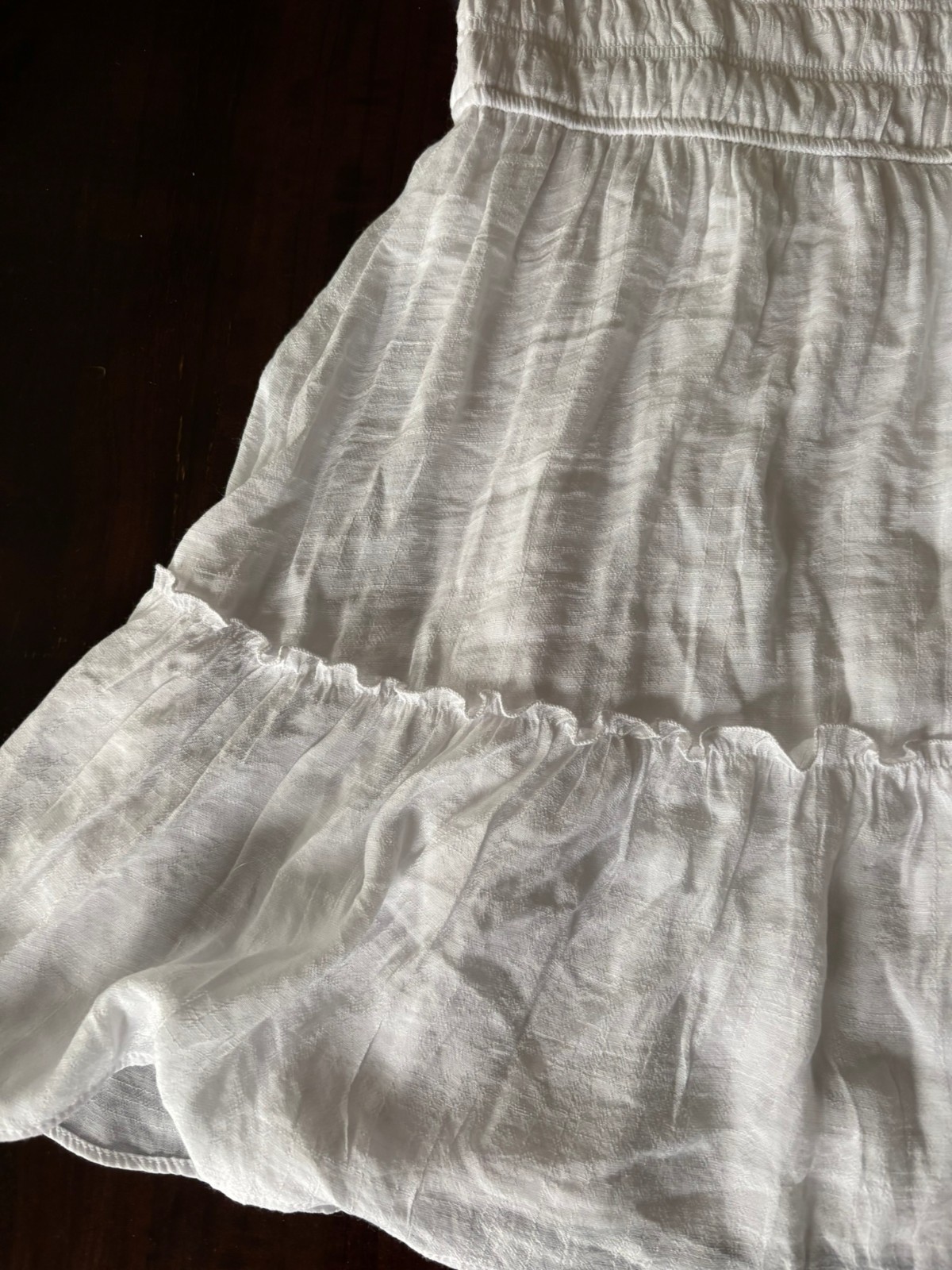 Trixxi White Tie-Shoulder cotton sundress