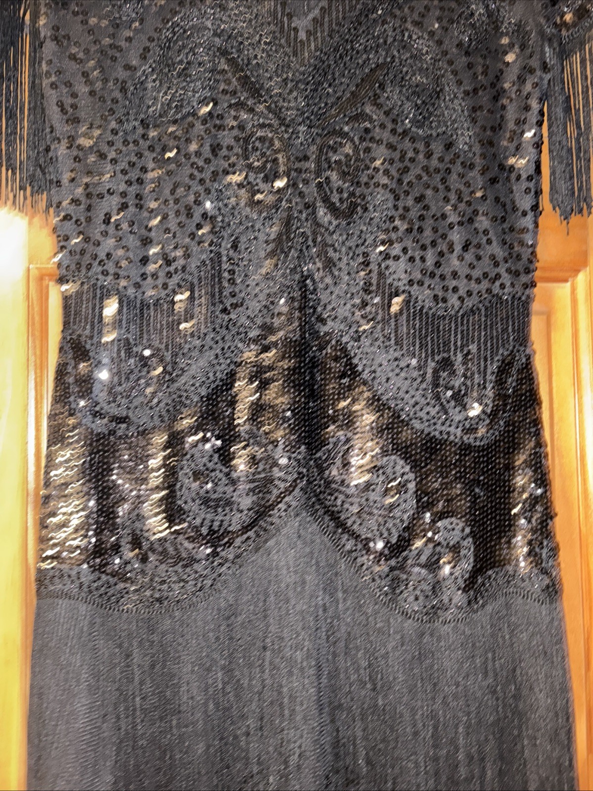 Flapper Dress Black Size 6 PrettyGuide ’20s Sequin Beaded Cocktail