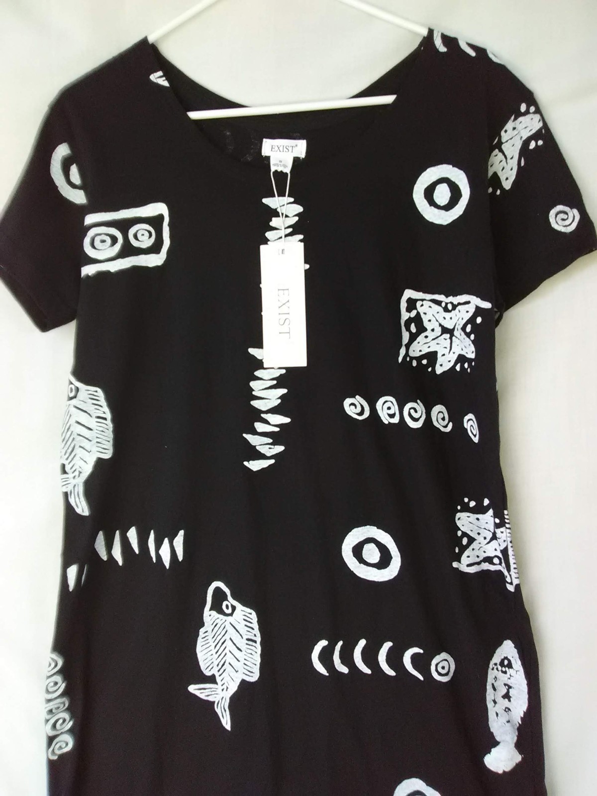 Women Size S Beach by Exist Fish Shift Tank Summer Dress Cover Up NWT