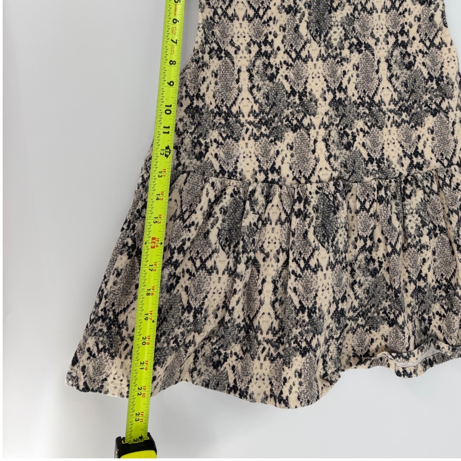 Free People Snake Print Halter Mini Dress Tan Black OB2027879 XS
