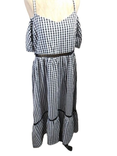 White Birch size XL Black White Gingham Sundress Dress NWT (Runs Small)