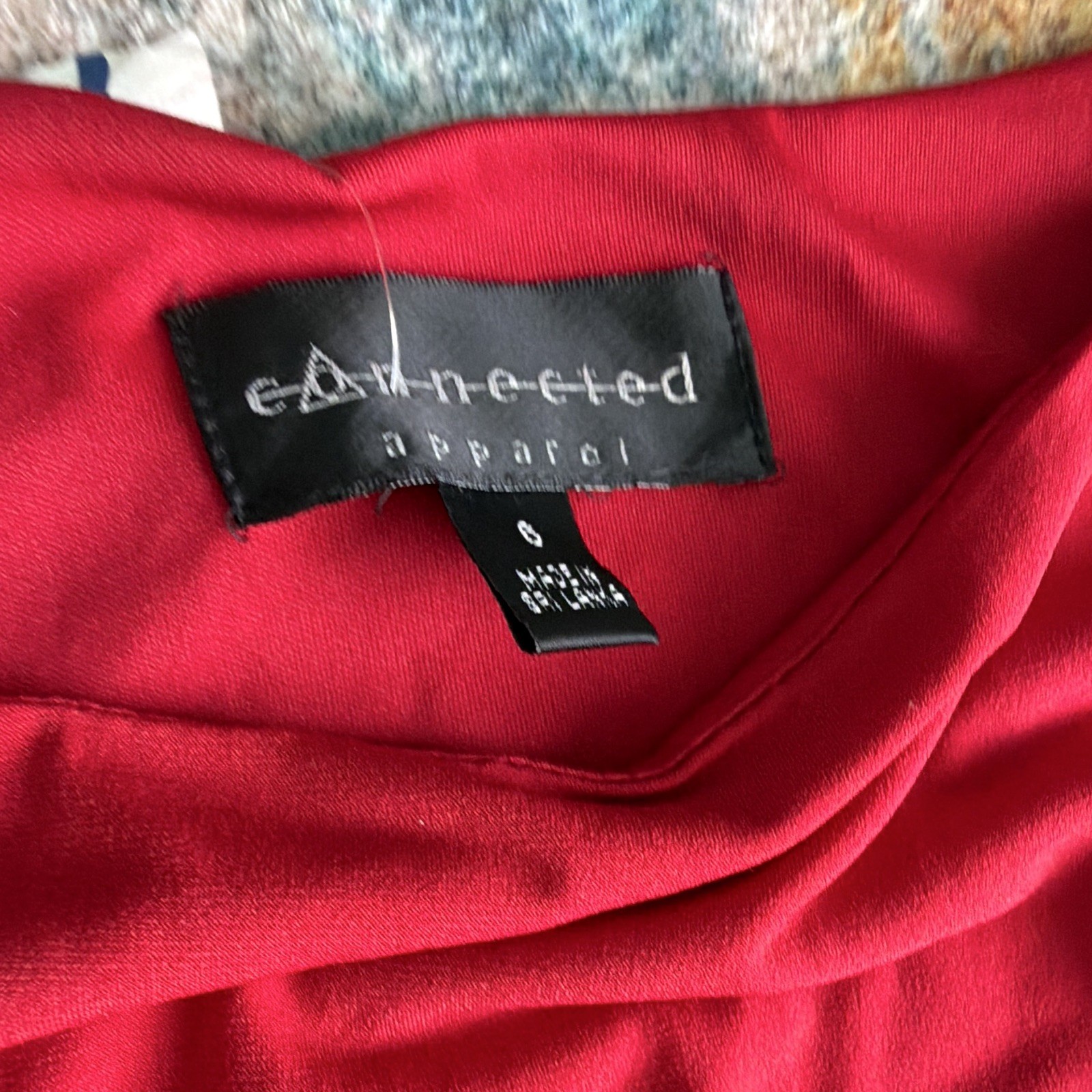 NWT Connected Apparel women’s Red Solid Ruched Sheath Dress Beaded Accent Size 6