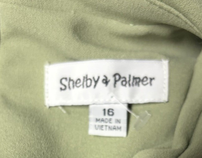 Shelby & Palmer Sage Green Utility Safari Midi Dress 16 Work Office Casual NWT