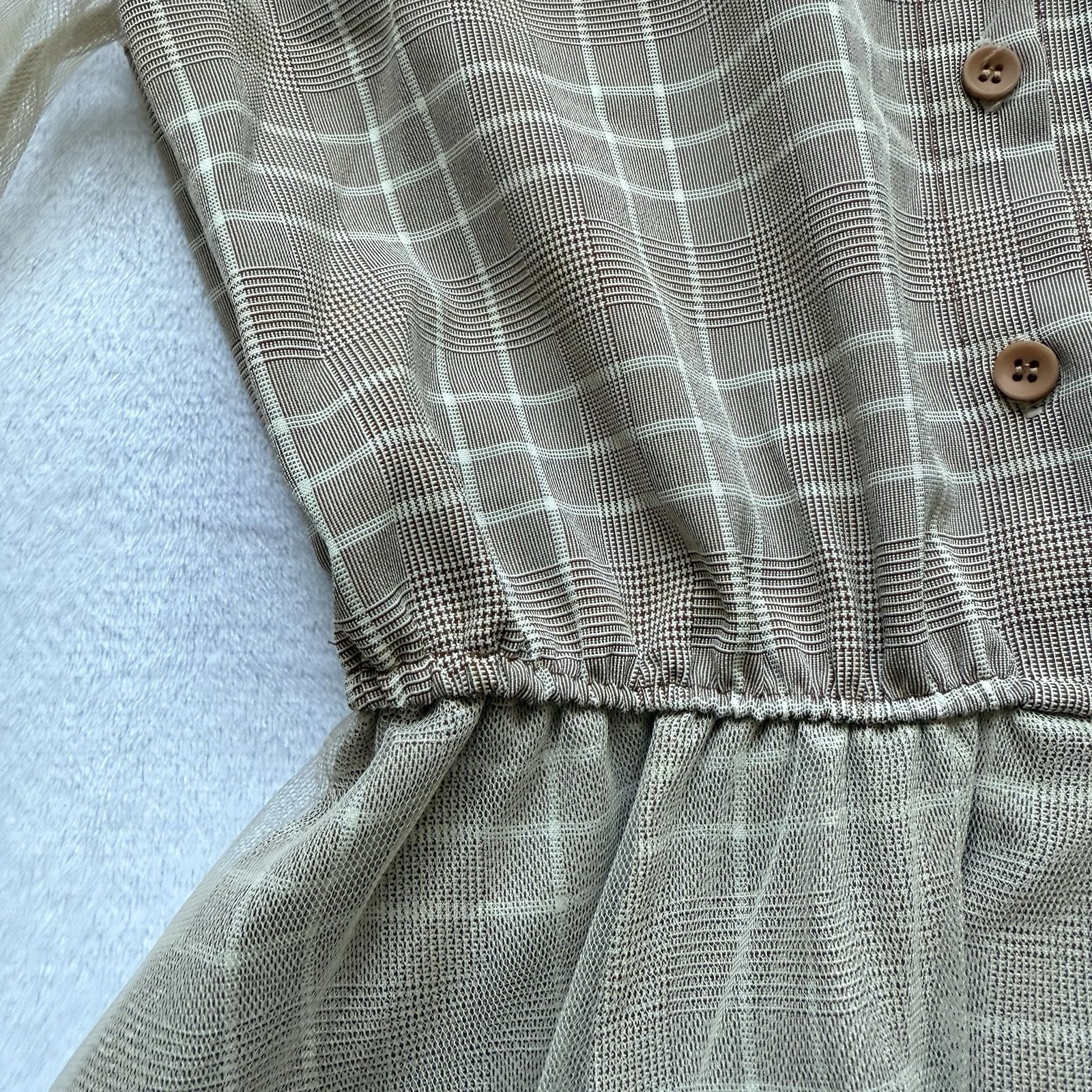 VTG Bespoke Handmade Unlabeled Dress S Cottagecore Prairie Trad 60s Layer Flare