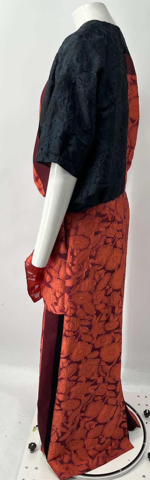 NWT Kenzo Autumn-Winter 2015 Collection Shadow Flowers Jacquard Gown sz 36 NWT