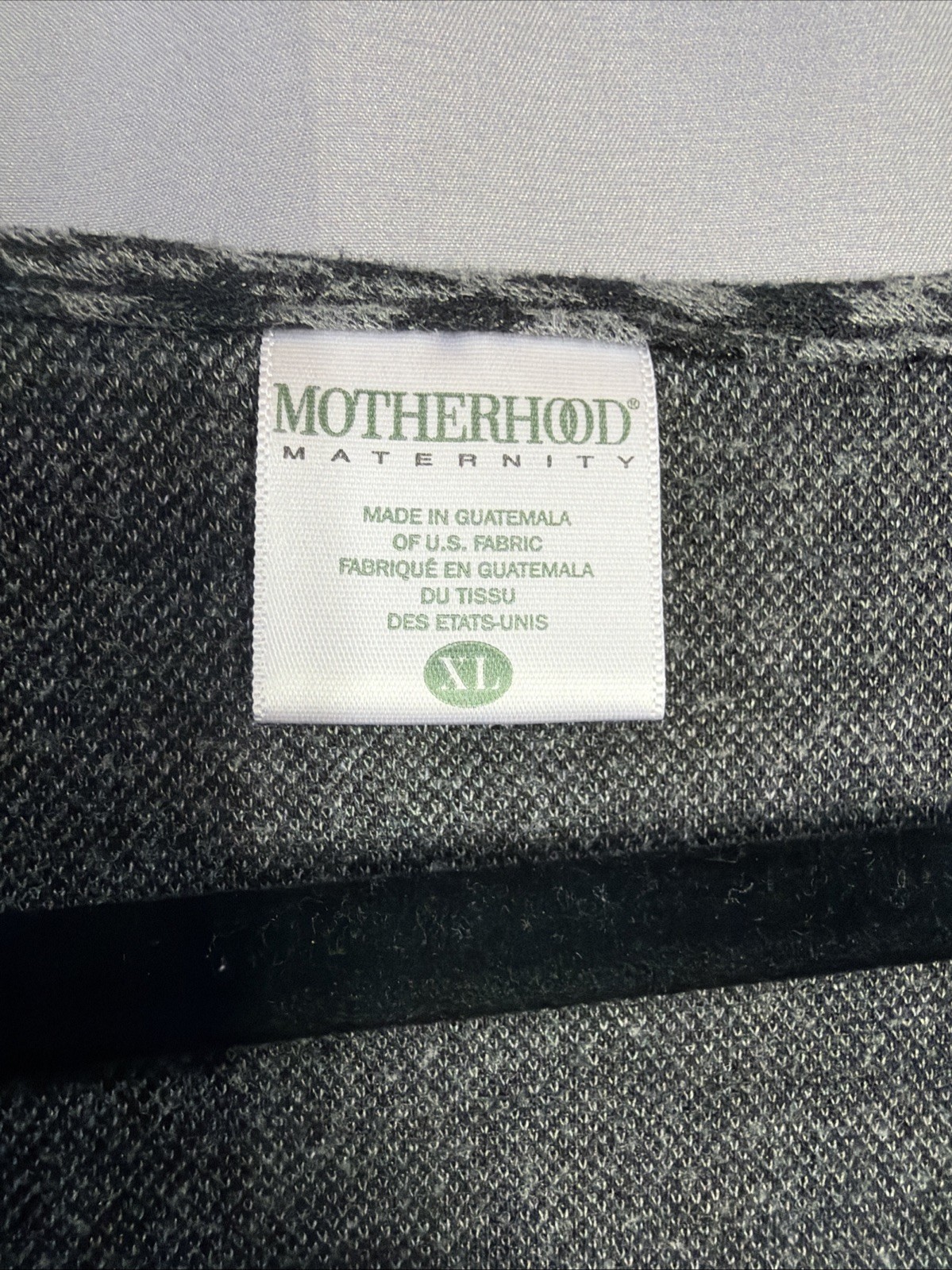 Motherhood Maternity Gray Black Stars Midi Dress Long Sleeve Goth Dark XL