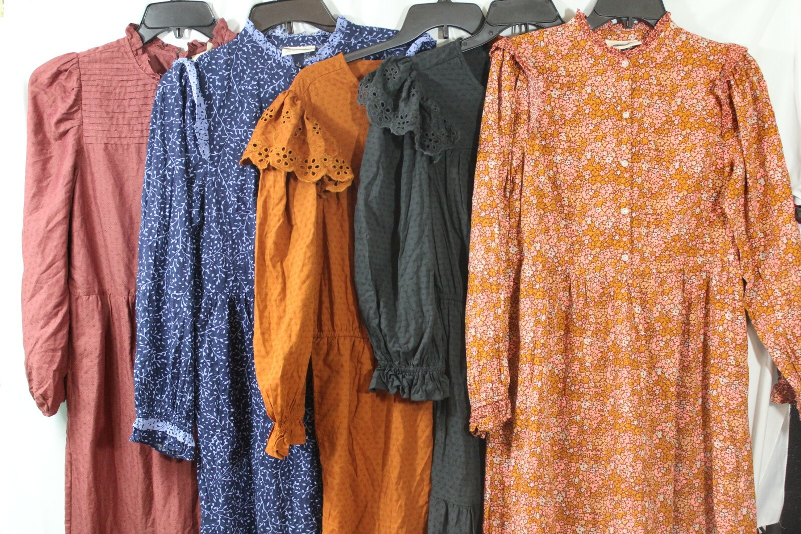 Universal Threads Prairie Style Blue/Brown/Orange Fall Dress Sizes XS-XXL (B333