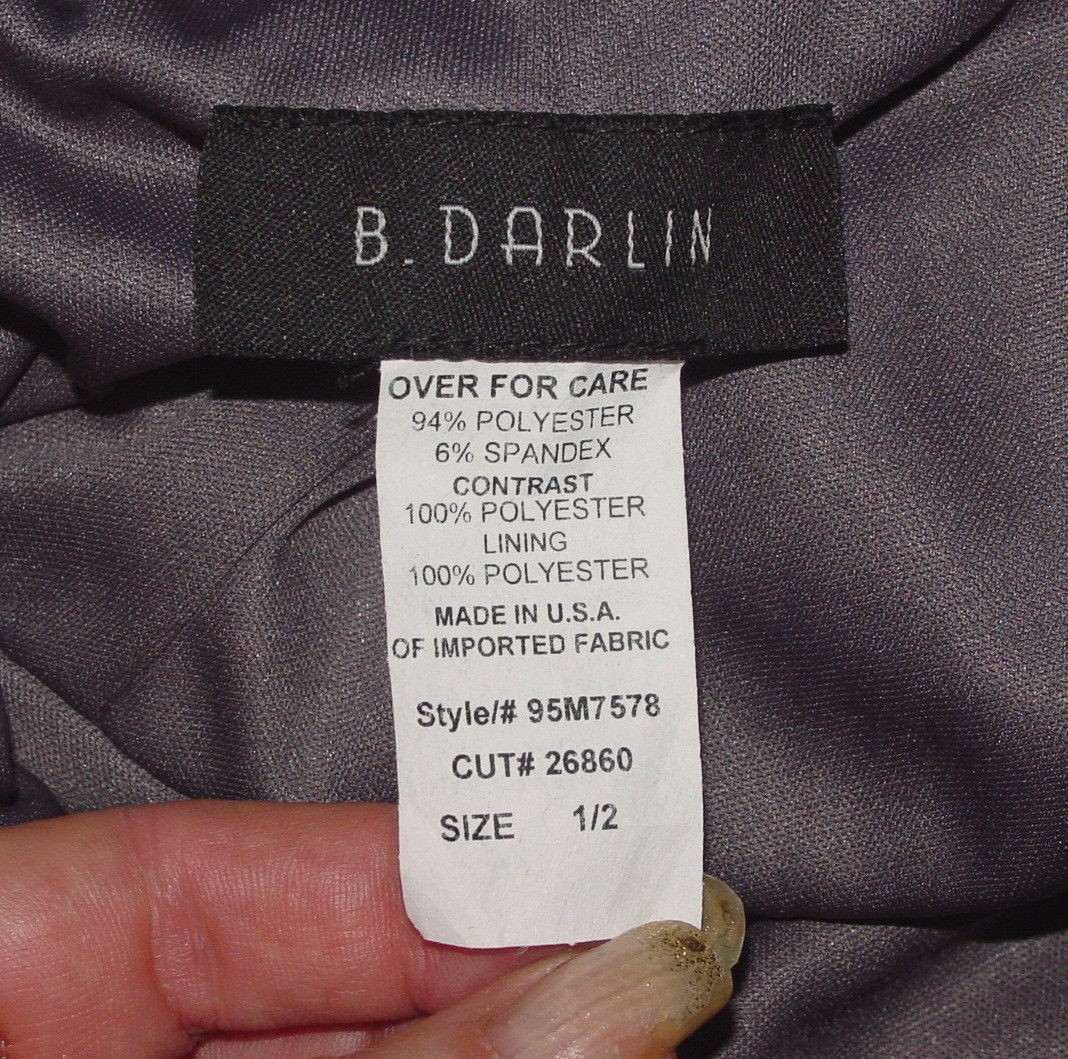 New Dress, B. Darlin, Purple Asymmetrical 1-Shoulder Sequins heavy-Shirred 1/2