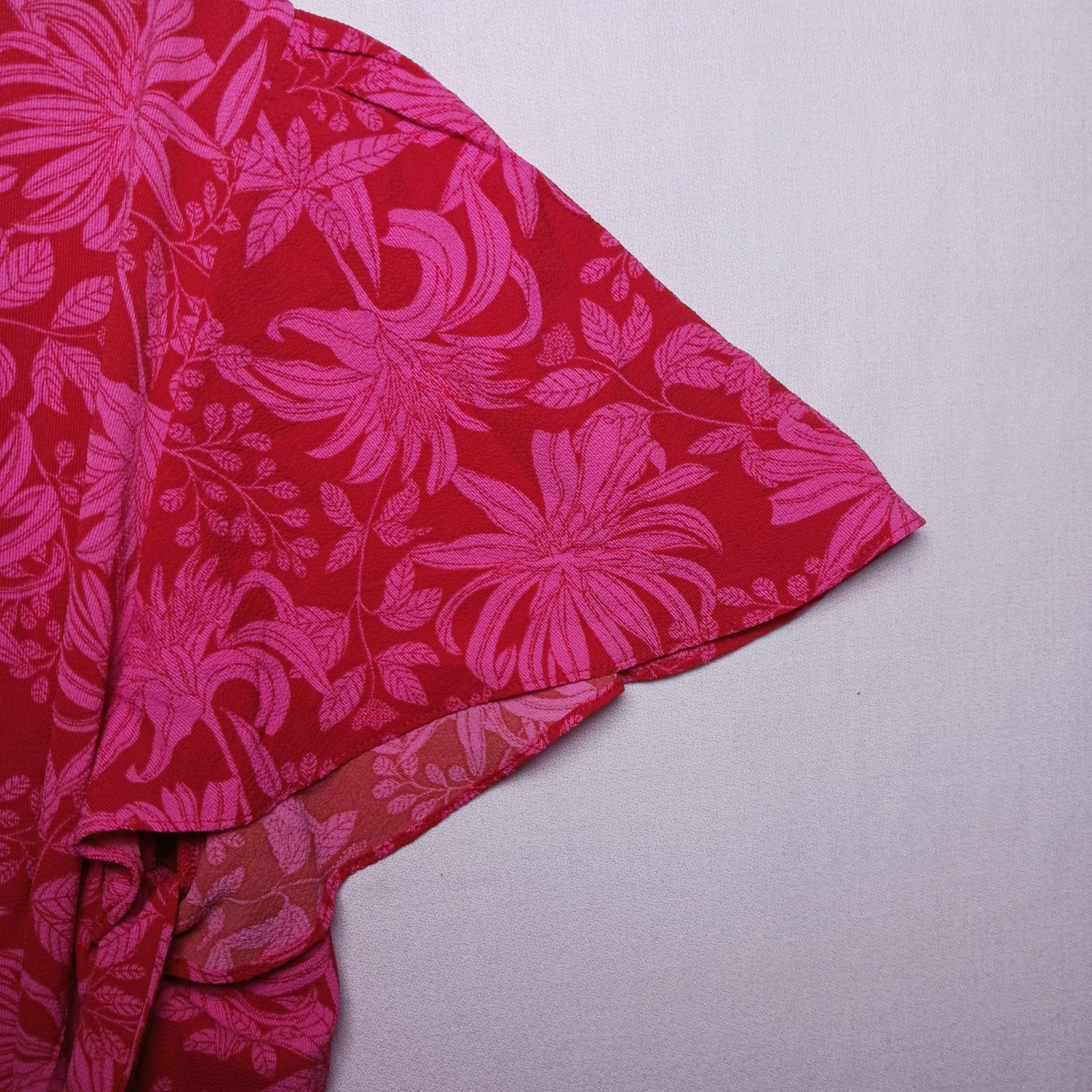 Sofia Vergara Amanda Midi Asymmetrical Wrap Dress XXXL Pink Red Floral NWT