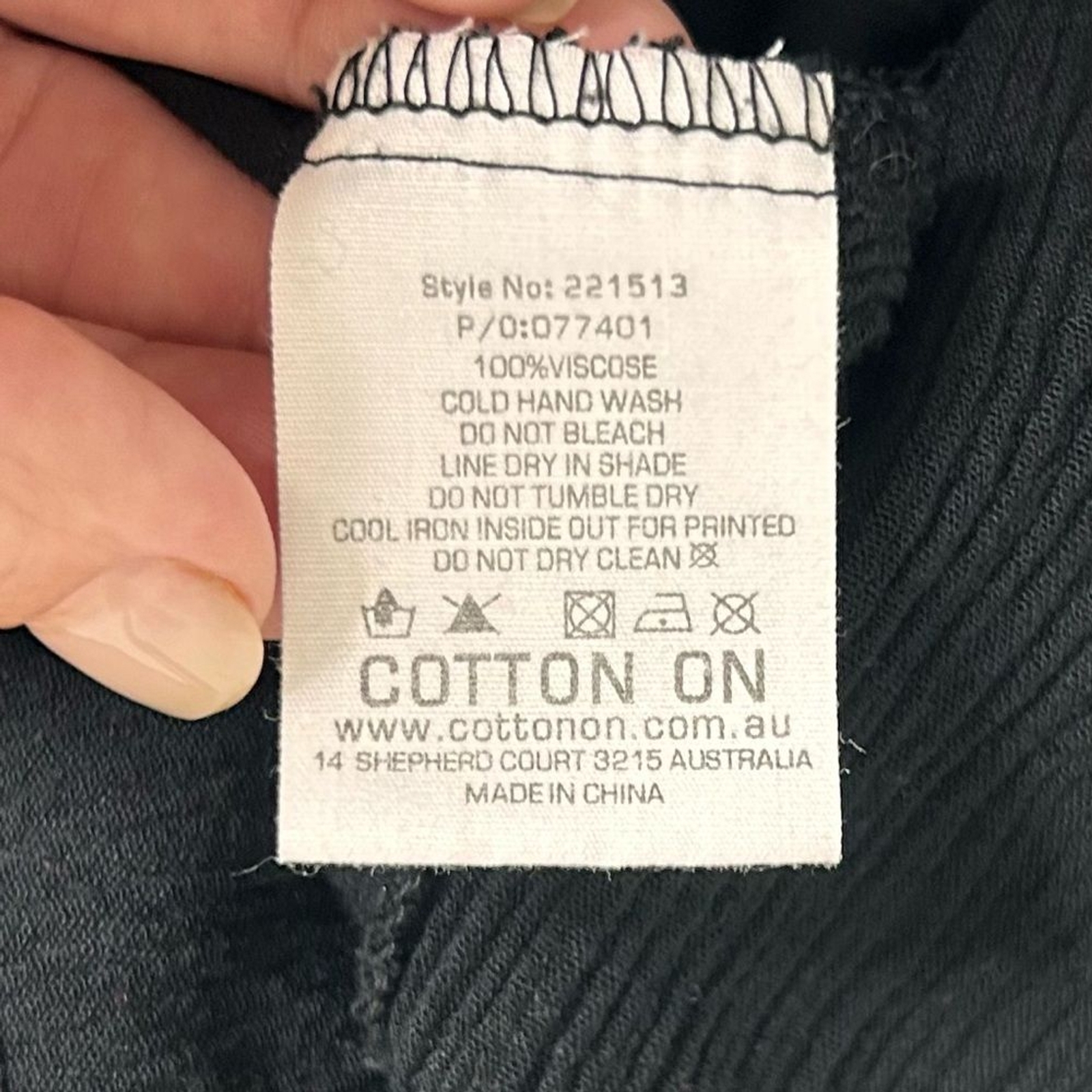 Cotton On 100% Viscose Black High-Low Midi size Small