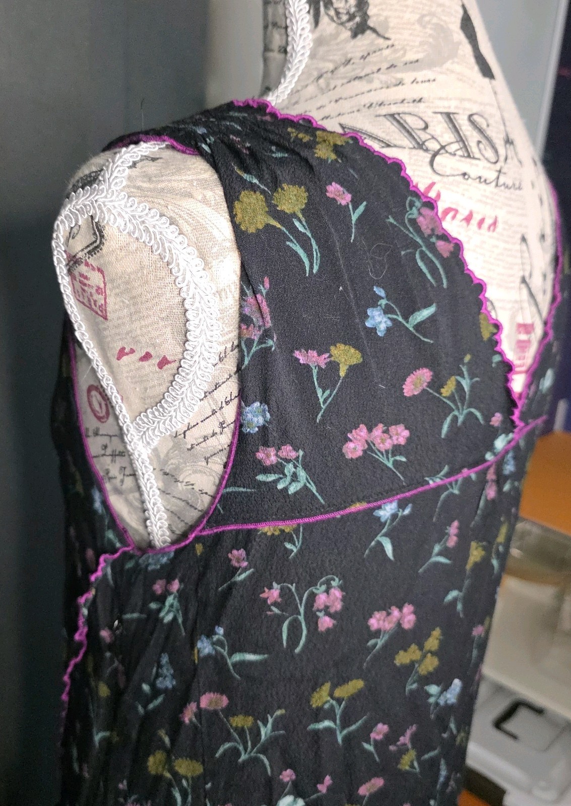Coach 1941 Black Wildflower Dress With Bows Bowdress Size 4 GUC