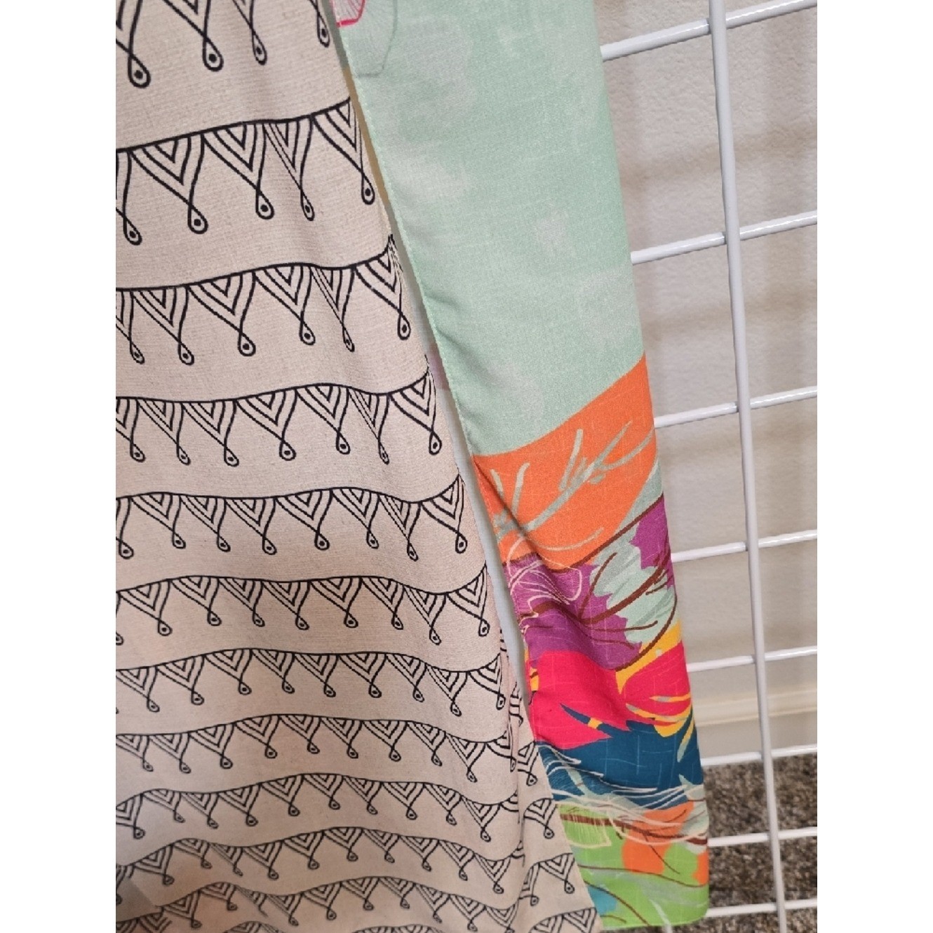 Tropical Colorful Leaf Pattern Yumarimel Brazilian Maxi Dress Size Medium NWT