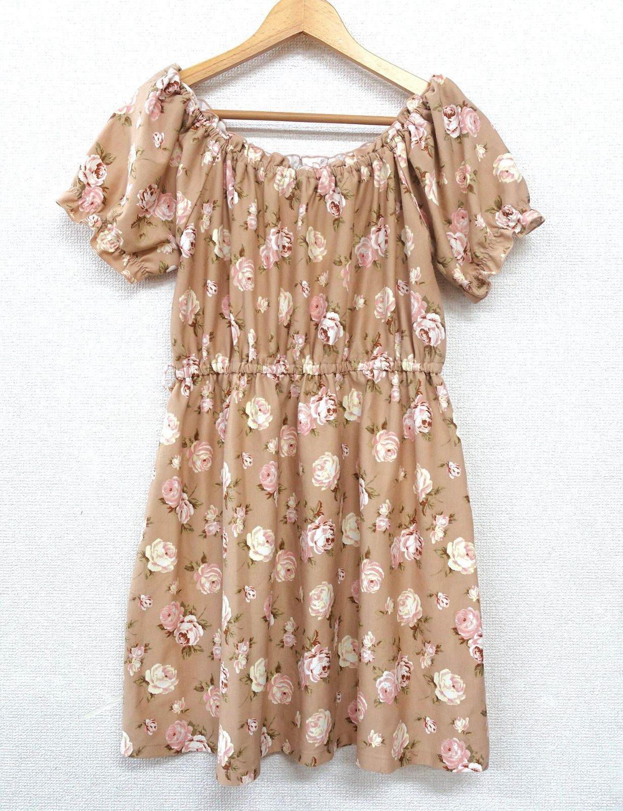 LIZ LISA x My Melody Collaboration Floral Retro Dress Size L Beige Pink Short