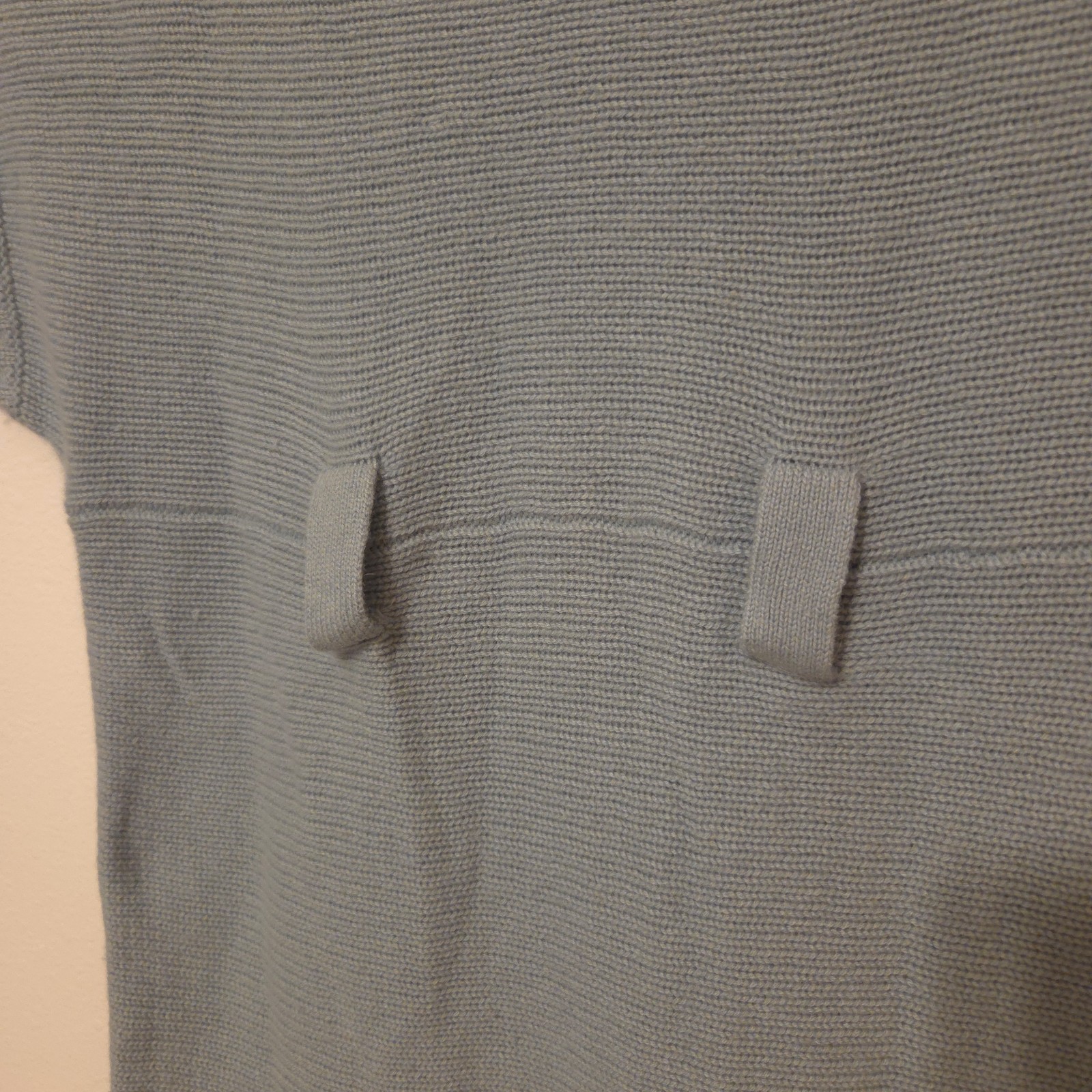 Marilyn Moore Cashmere Blend Mini Sweater Dress Sleeveless Size Small Pale Blue