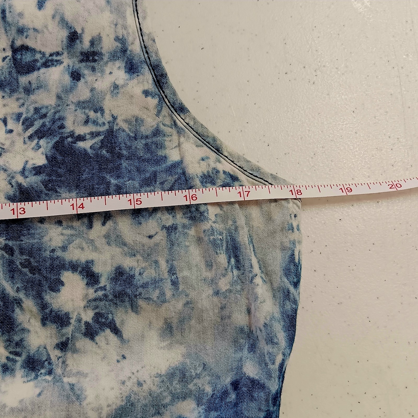 Indigo Rein Blue Tie Dye Sleeveless Mini Women’s Dress Size M Retro Y2K Hippie